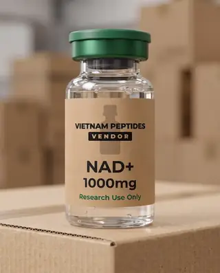NAD+ 1000mg vial with a Vietnam Peptides Vendor label